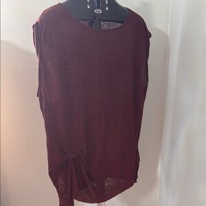 Acrobat Red Tie Front Blouse